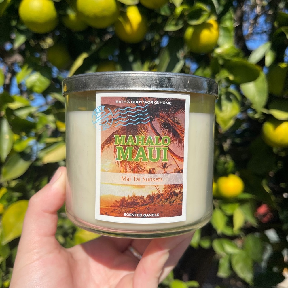 Mahalo Maui Mai Tai Sunsets Bath and Body Works Destination Candle